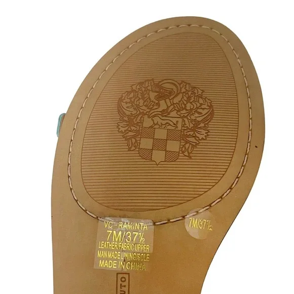 NEW Vince Camuto Raminta Sandals Flat Thong Braided Straps Velvet - Picture 8 of 8